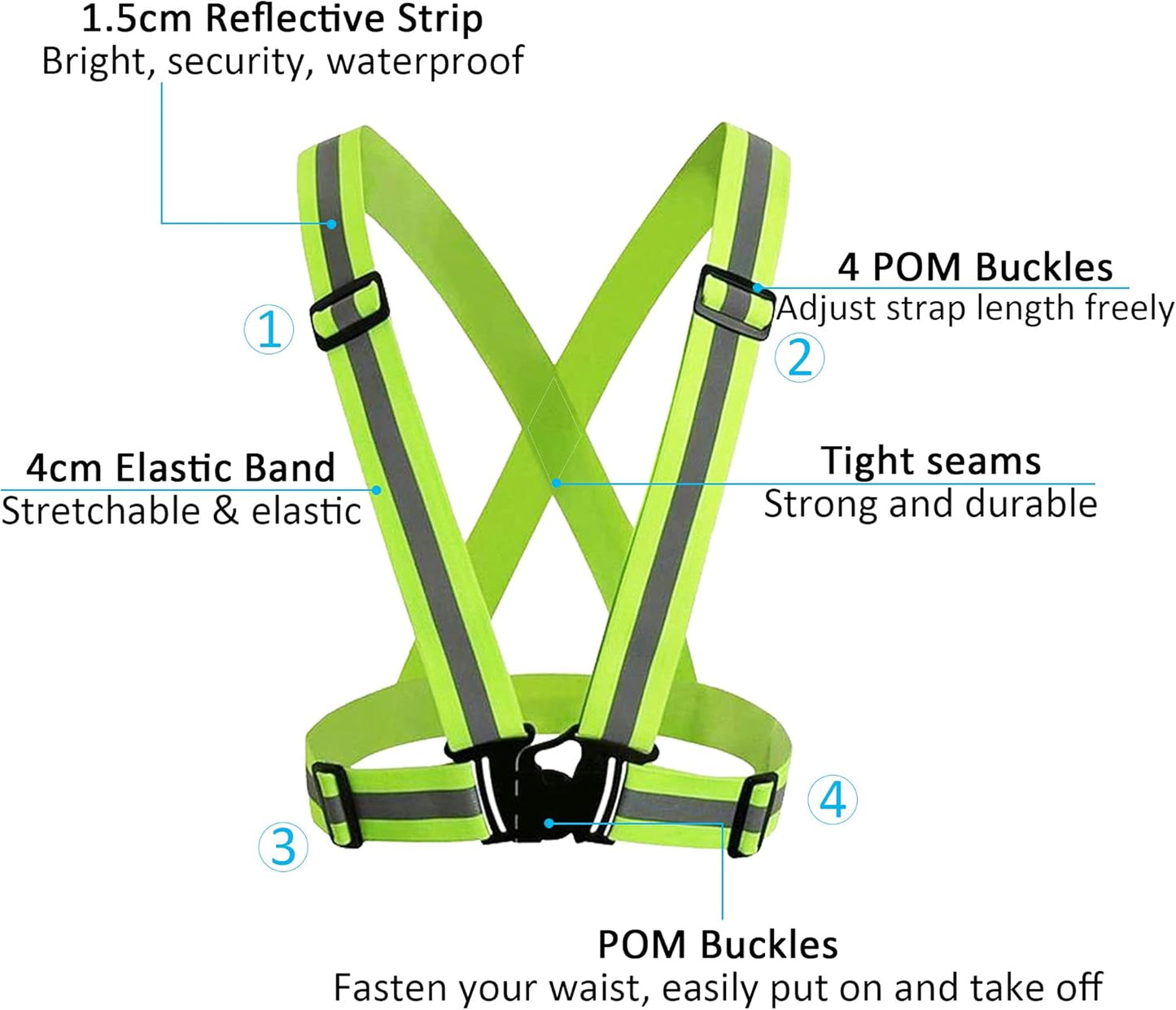 GlowGuard Reflective Vest (2-Pack)