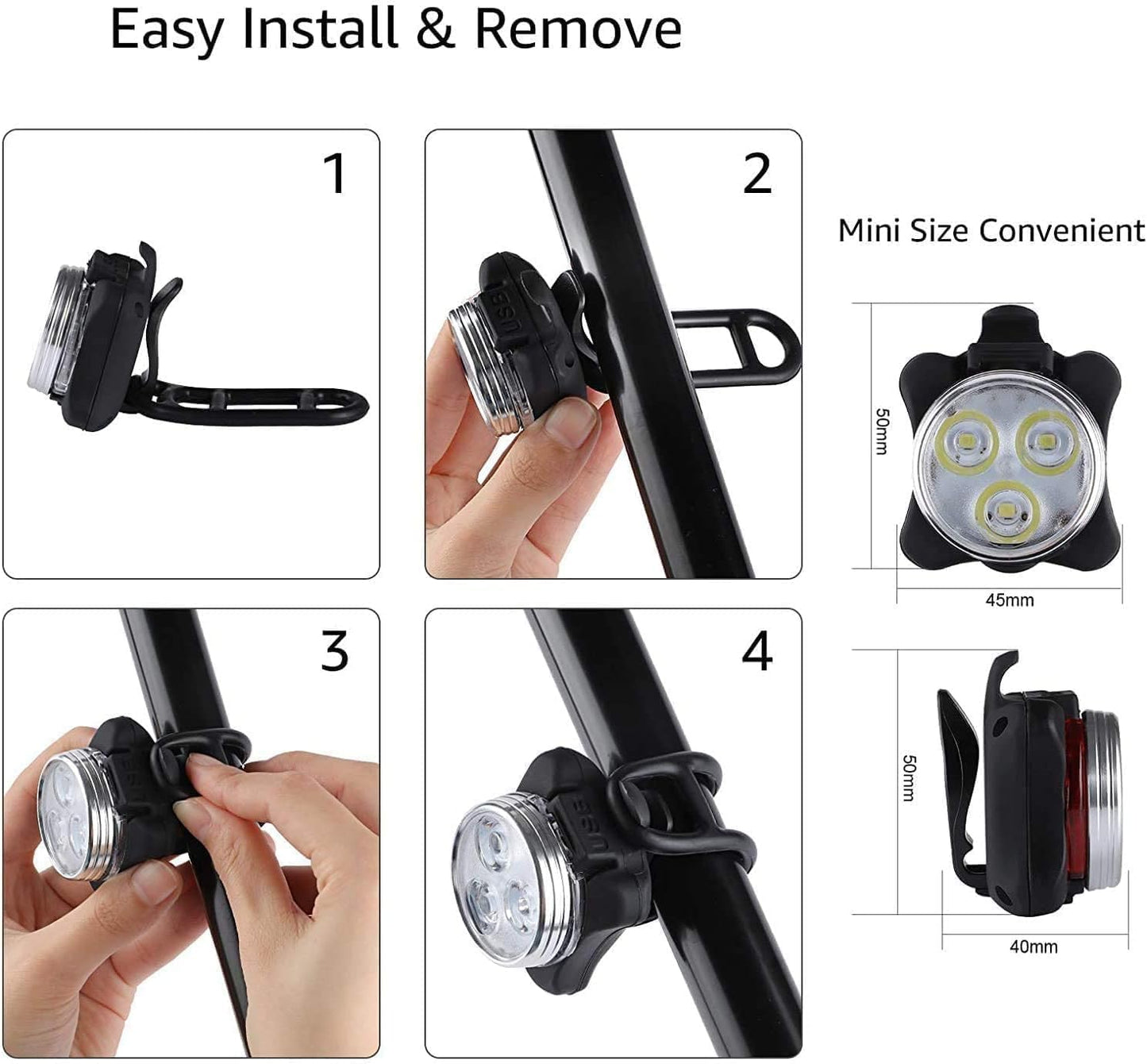LumaRide LED Bike Light Set